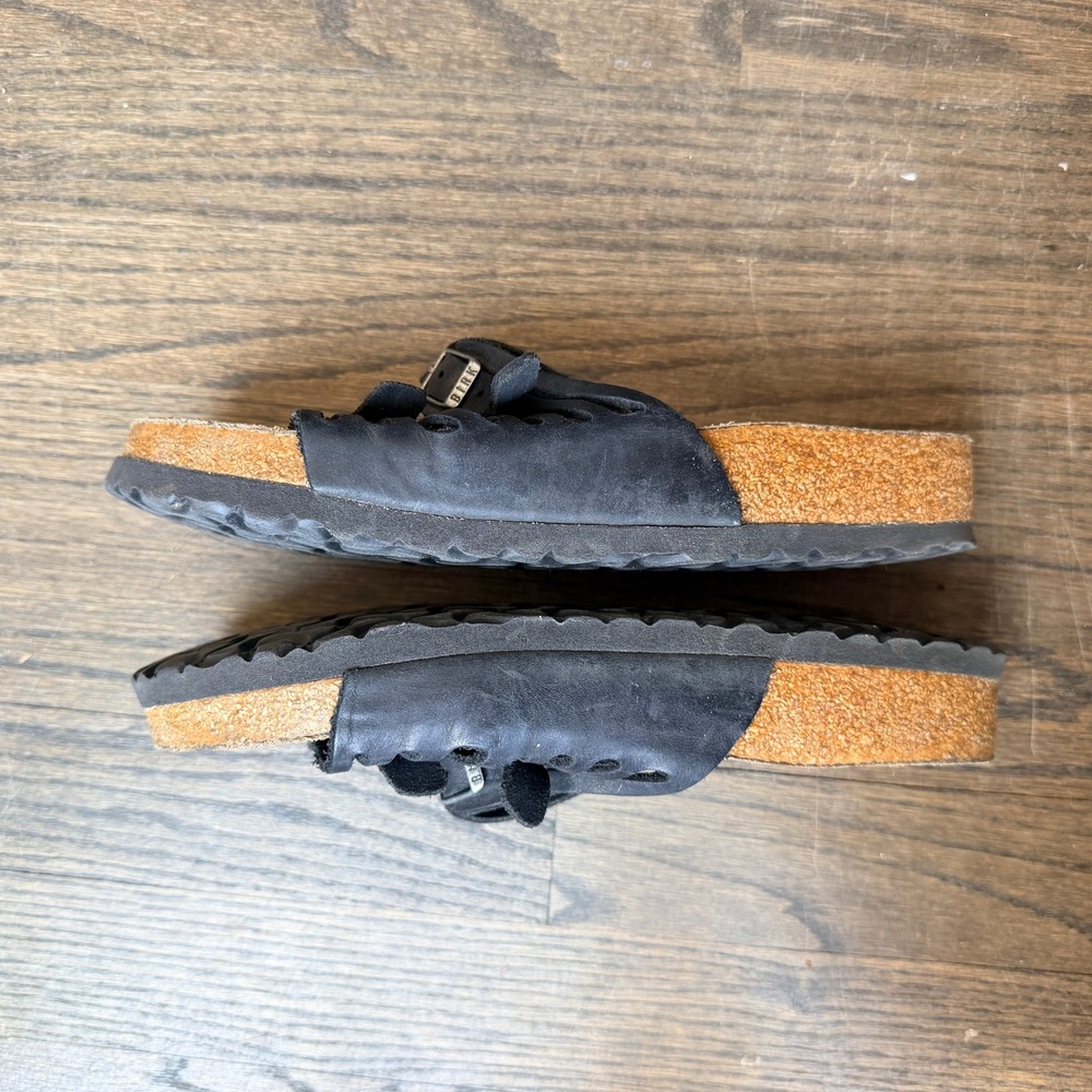 Birkenstock Granada black leather sandals women’s 38 regular - Picture 5 of 6